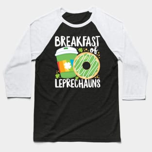 St Patrick's Day Funny Breakfast of Leprechauns Coffee Baseball T-Shirt